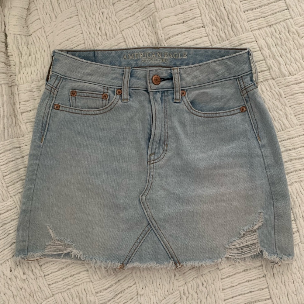 American Eagle Outfitters Light Blue Denim Skirt